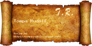 Tompa Rudolf névjegykártya